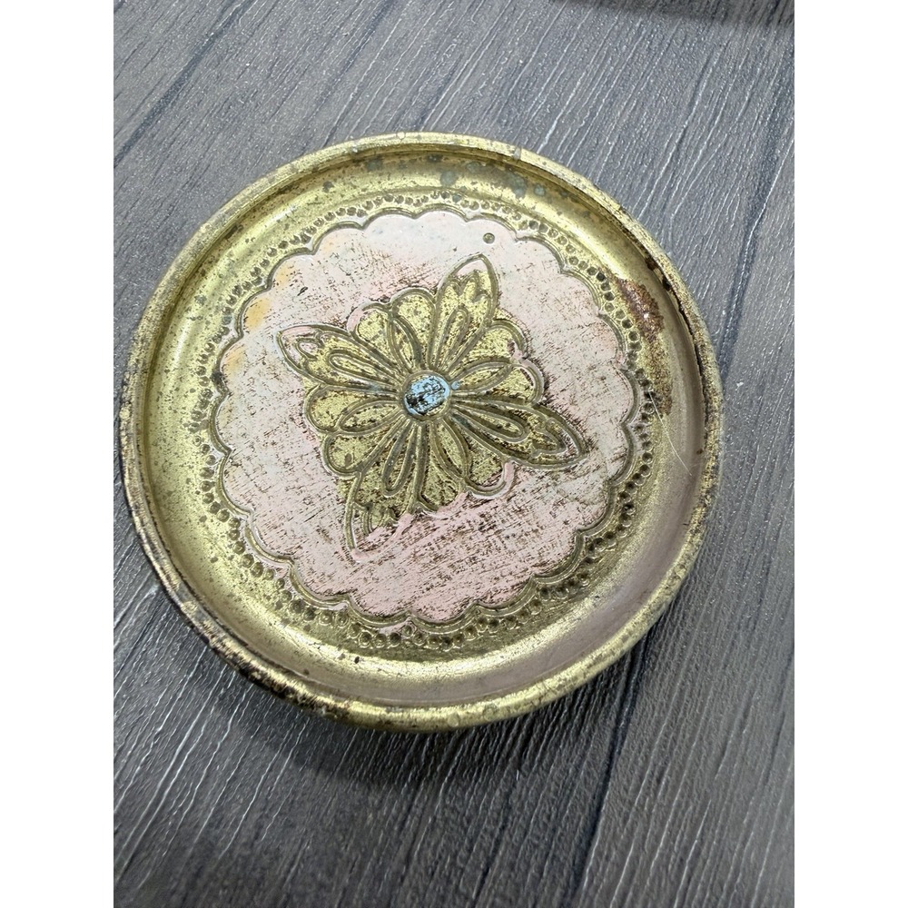 Vintage Handpainted Italian Florentine Coaster Italy
